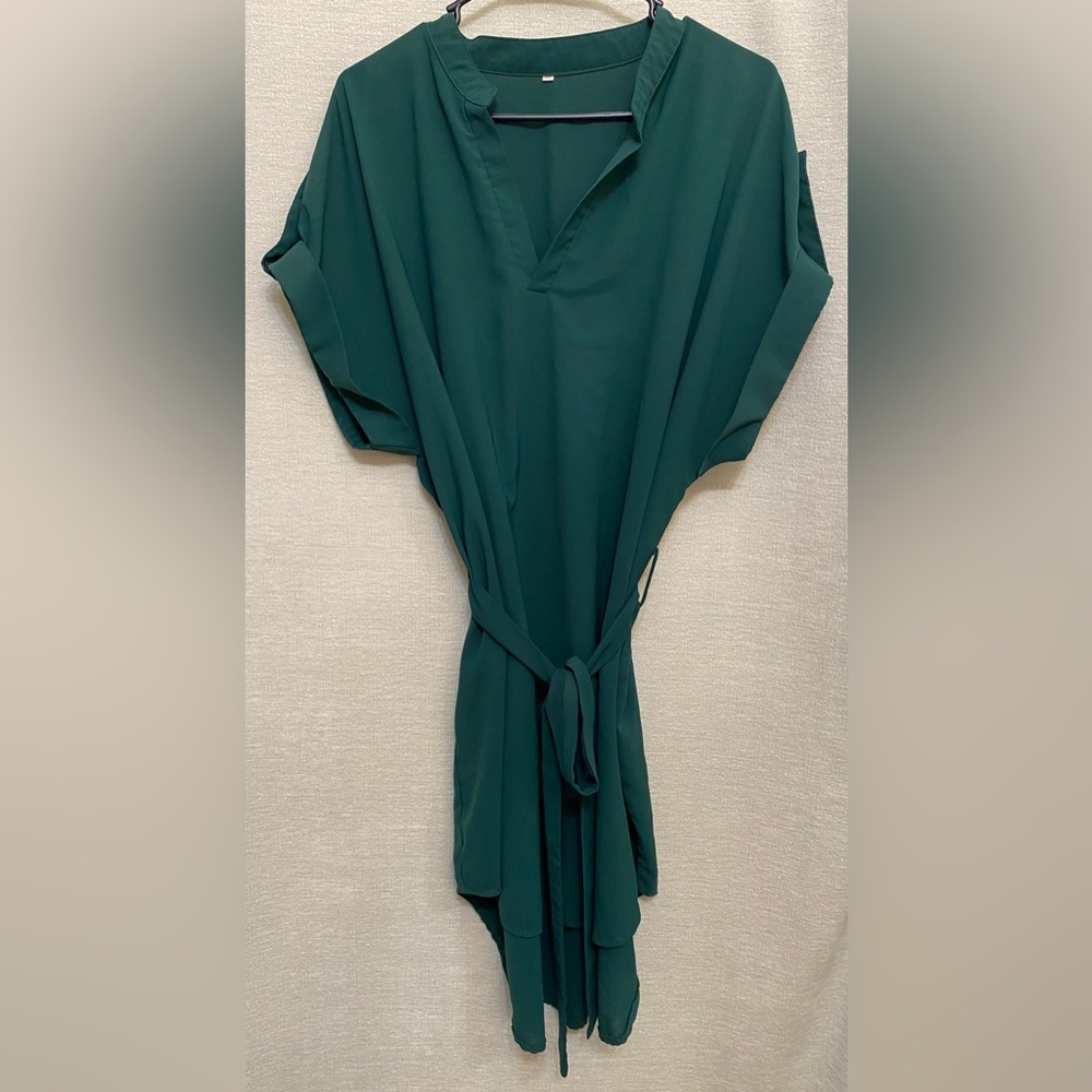 Emerald Teal Midi Dress